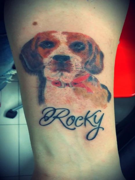 tattoo-dog-with-lettering